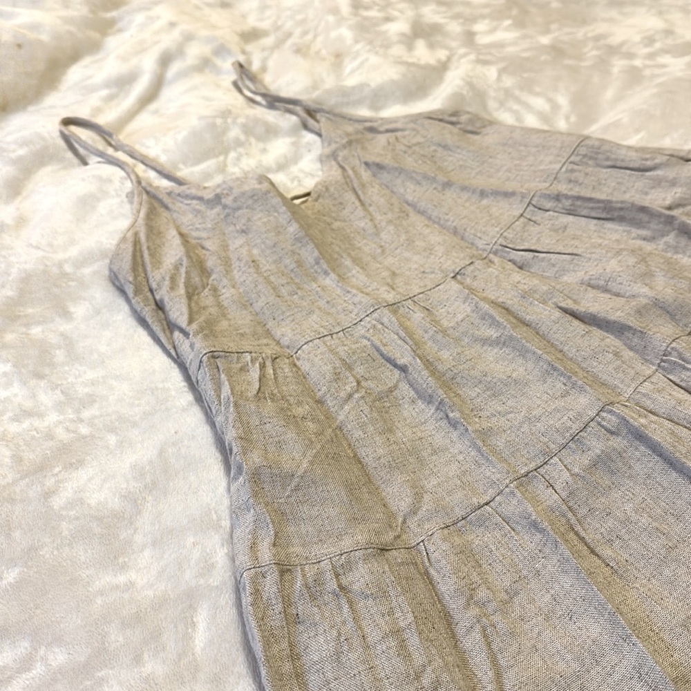 A&F | Linen Blend Tiered Babydoll Dress